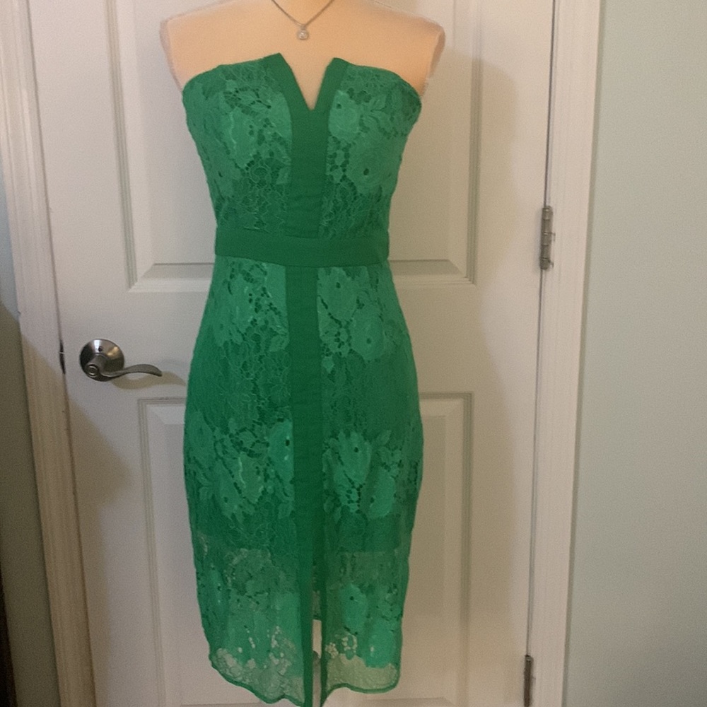 Adelyn Rae Strapless Lace Dress - Picture 3 of 10